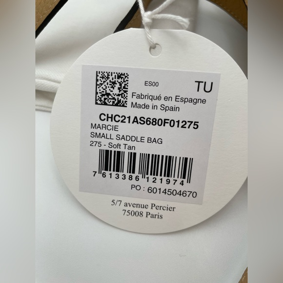 ❌SOLD❌ NEW CHLOE MARCIE TAN LEATHER SMALL SADDLE CROSSBODY BAG PURSE NWT - Picture 14 of 16